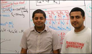 Amar and Muzamil working on oxygen distribution